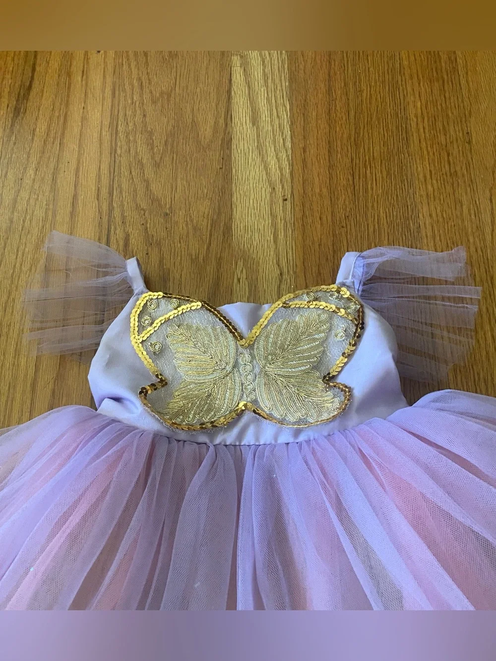 Pottery Barn Kids Pink and Gold Tulle Butterfly Costume